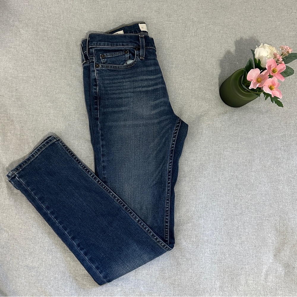 Hollister Mens Skinny Denim Jeans in a Dark/mid wash in 29W, 32L - Picture 3 of 4